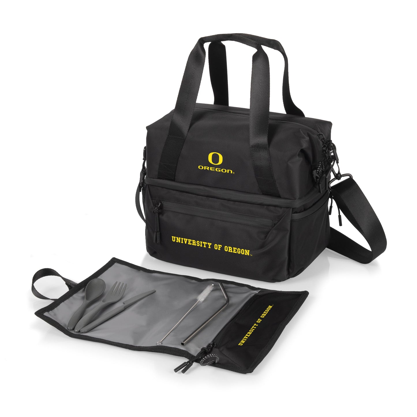 Oregon Ducks - Tarana Recycled Lunch Bag Cooler with Utensils