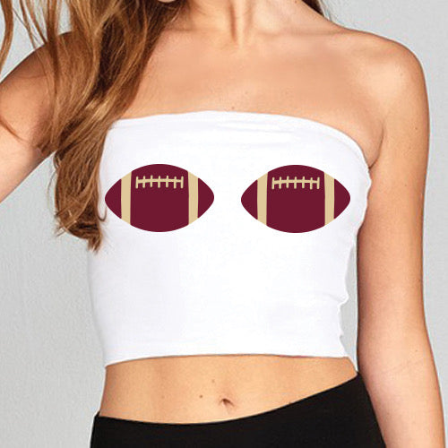 Garnet & Gold Football Tube Top
