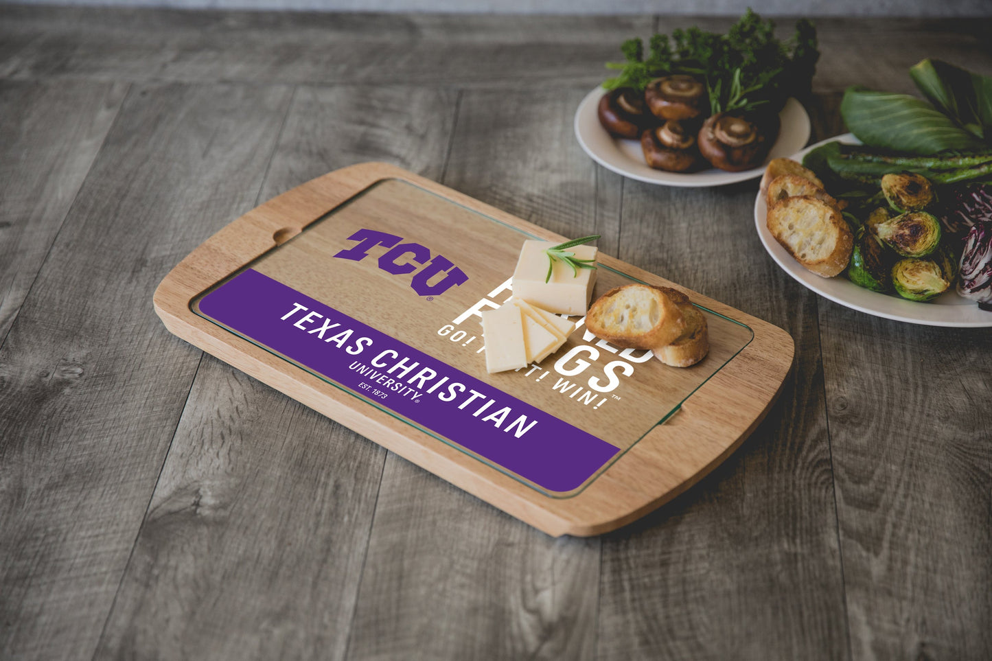 TCU Horned Frogs - Billboard Glass Top Serving Tray