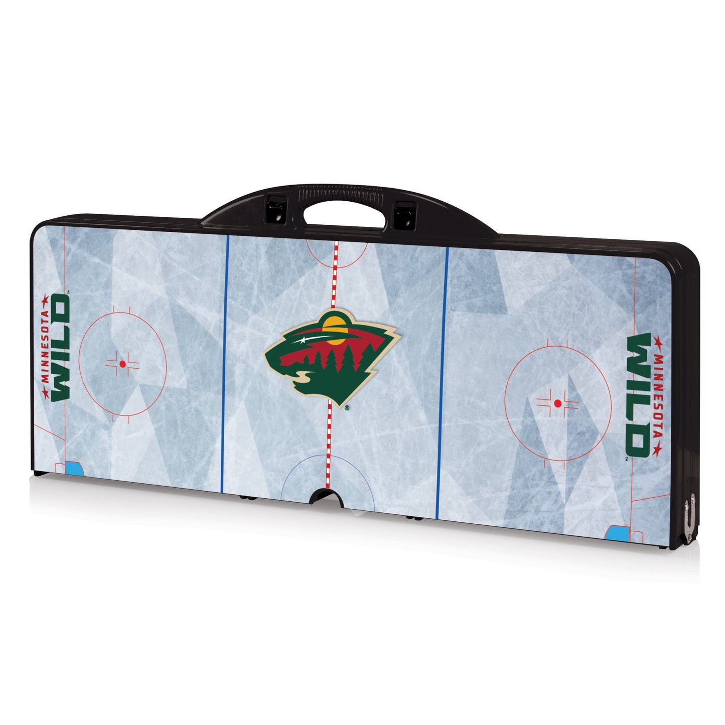 Minnesota Wild Hockey Rink - Picnic Table Portable Folding Table with Seats