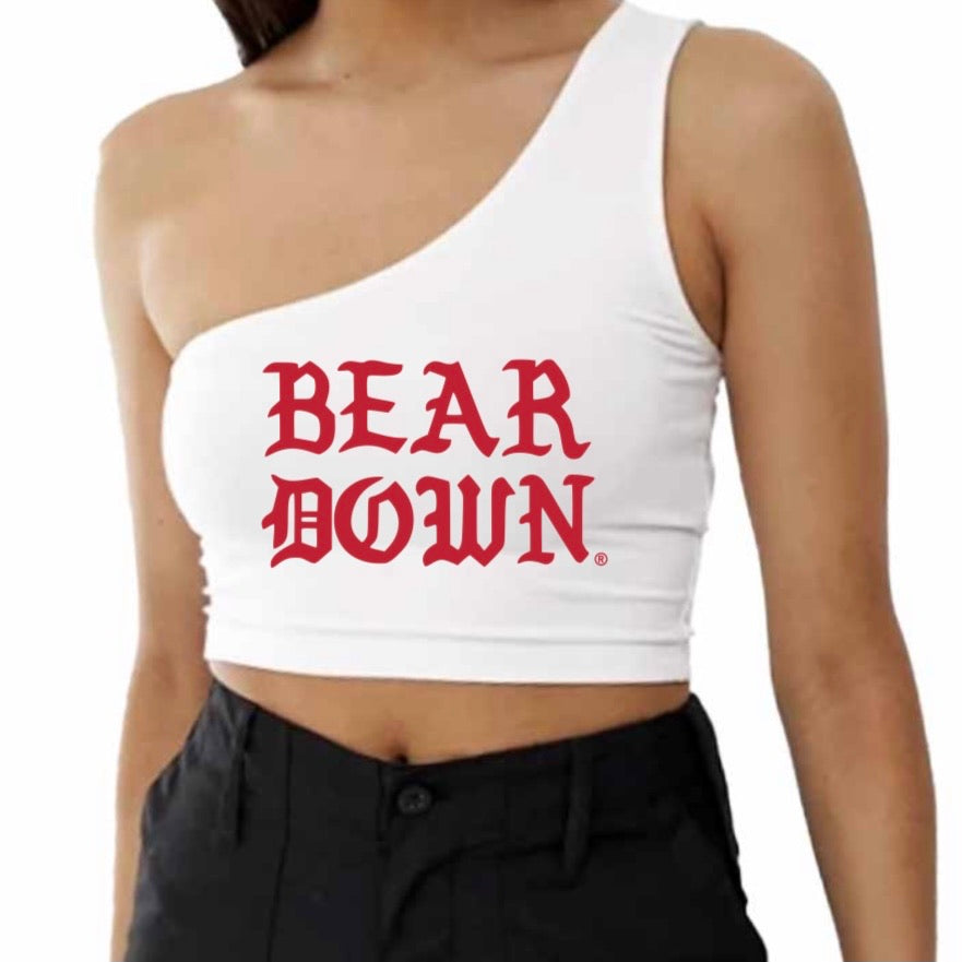 University of Arizona Bear Down One Shoulder Top