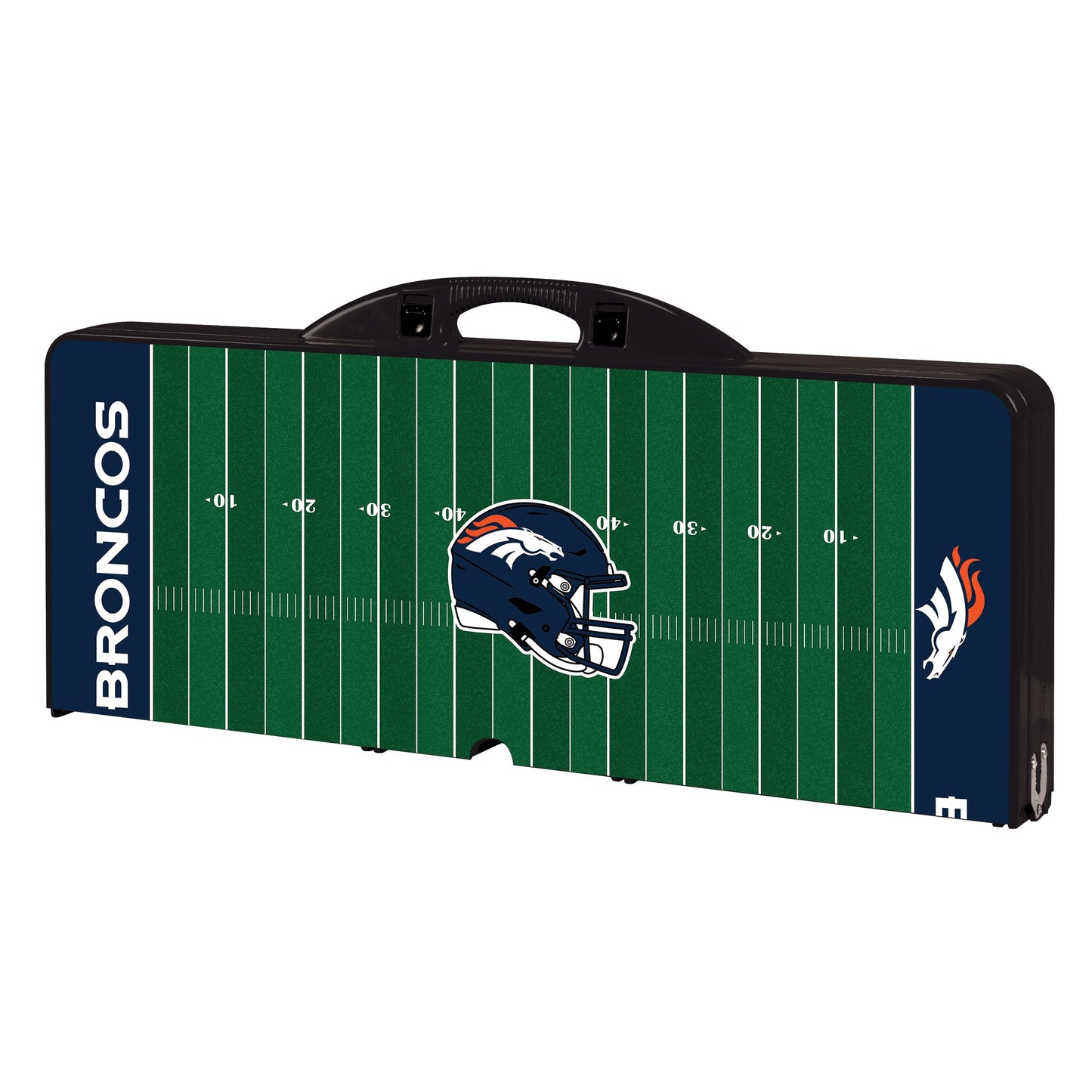 Denver Broncos Football Field - Picnic Table Portable Folding Table with Seats