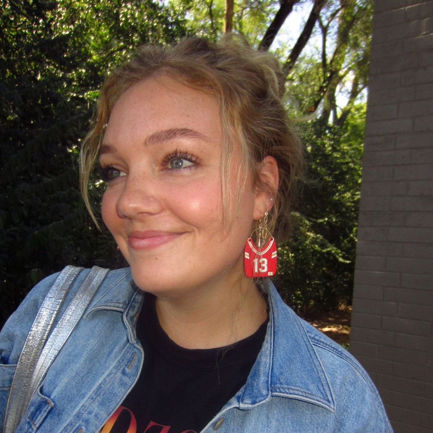 Kansas City Football Jersey Earrings #13 & #87
