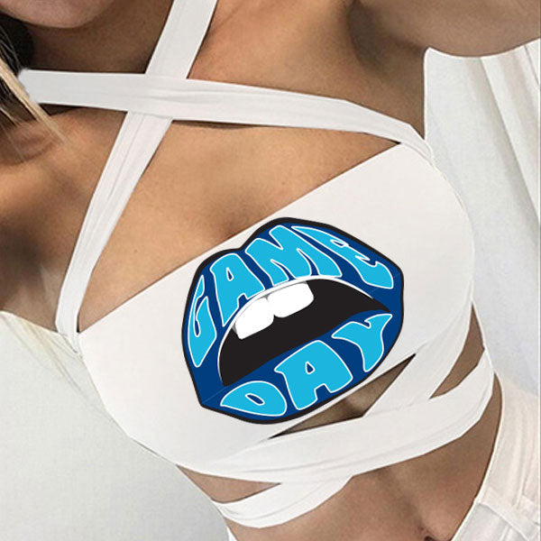 Navy & Light Blue Game Day White Multiway Bandeau