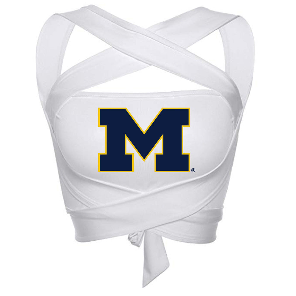 University of Michigan White Way Bandeau Top