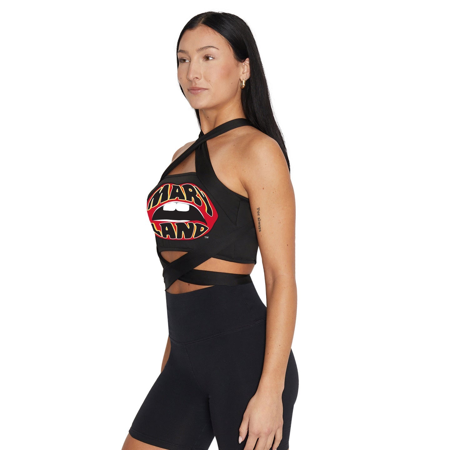 Maryland Terps Black Multi Way Bandeau Top