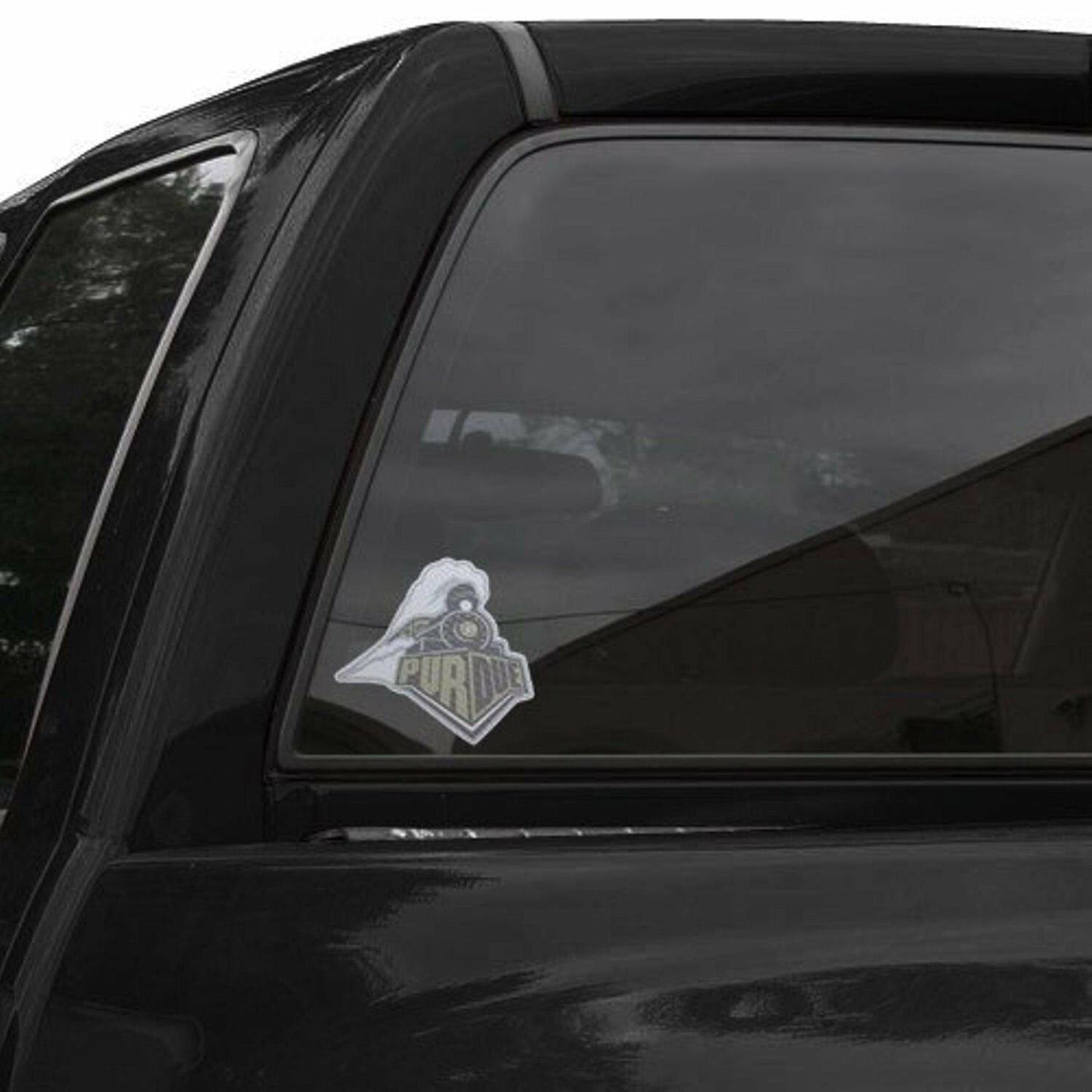 Purdue University Boilermakers 8 Inch Preforated Window Film Decal Sticker, One-Way Vision, Adhesive Backing