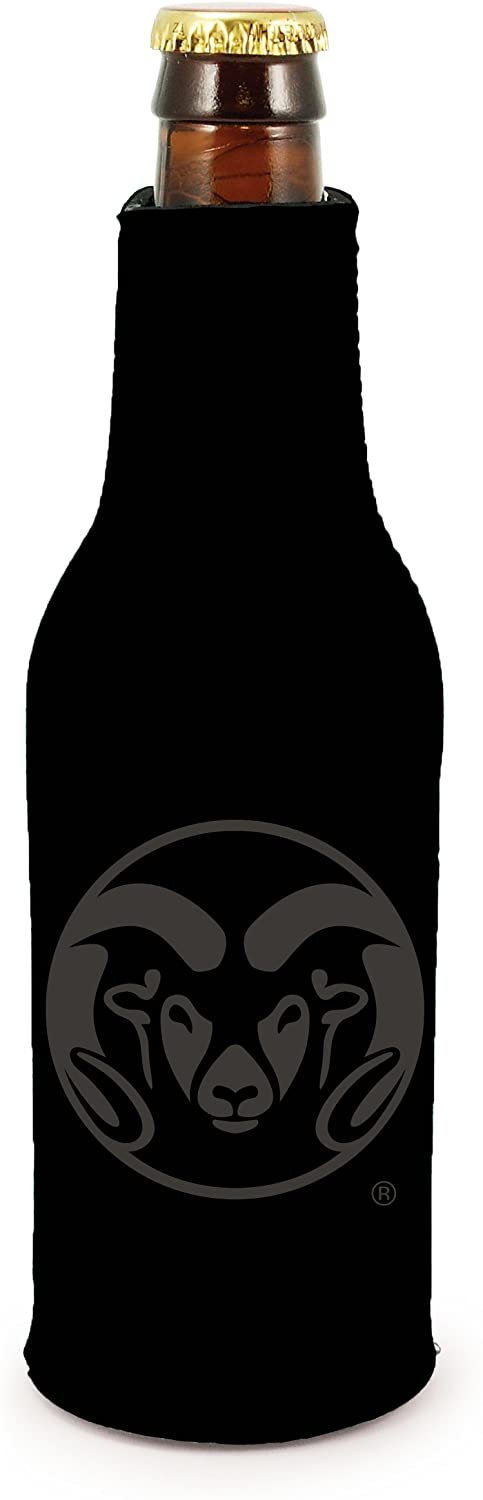 Colorado State Rams 2-Pack Zipper Bottle Tonal Black Beverage Insulator Neoprene Holder Cooler Coolie University of