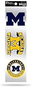 Michigan Wolverines 3 Piece Retro Spirit Decals Premium Throwback Stickers
