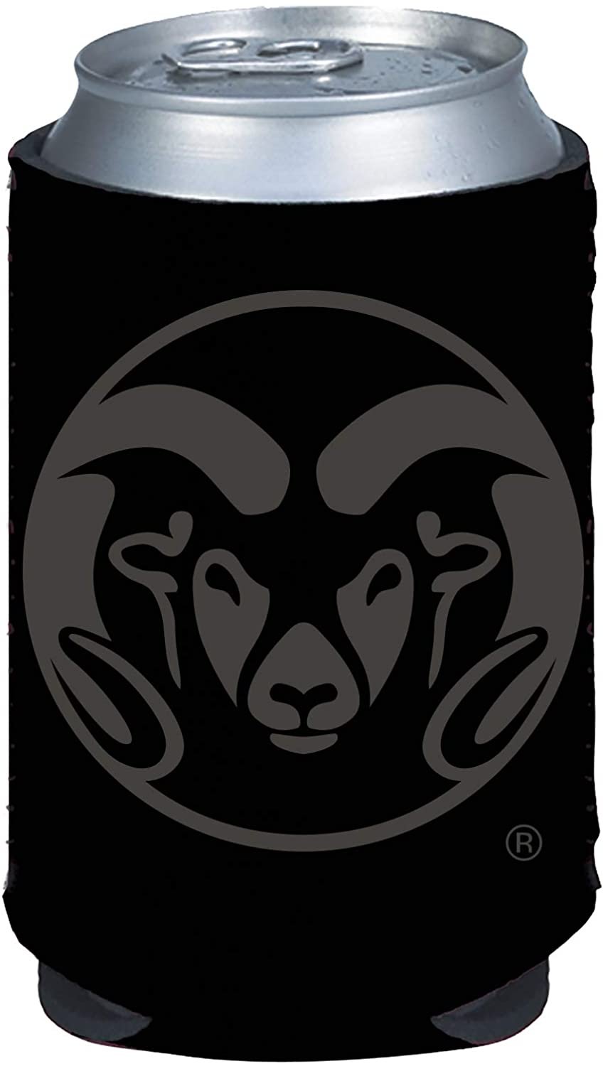 Colorado State Rams 2-Pack Tonal Black Design 12oz CAN Neoprene Beverage Insulator Holder Cooler University of