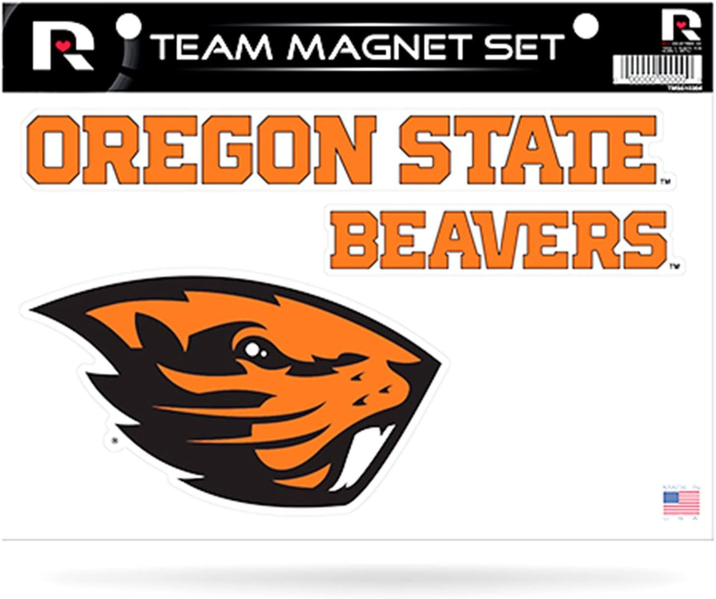 Oregon State University Beavers Multi Magnet Sheet Shape Cut 8x11 Inch