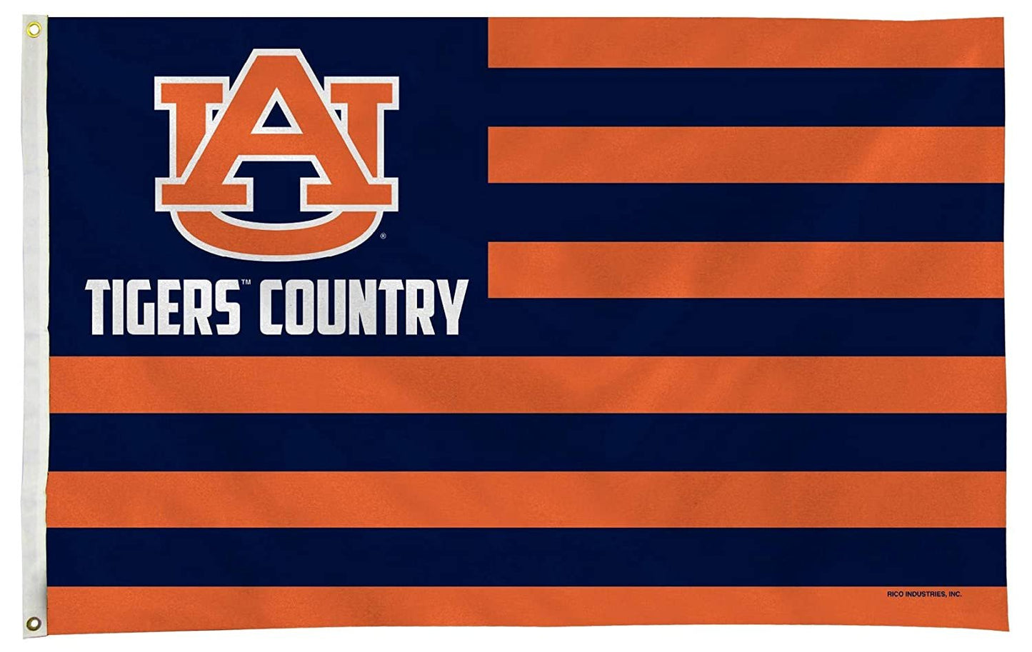 Auburn University Tigers Premium 3x5 Feet Flag Banner, Country Design, Metal Grommets, Outdoor Use, Single Sided