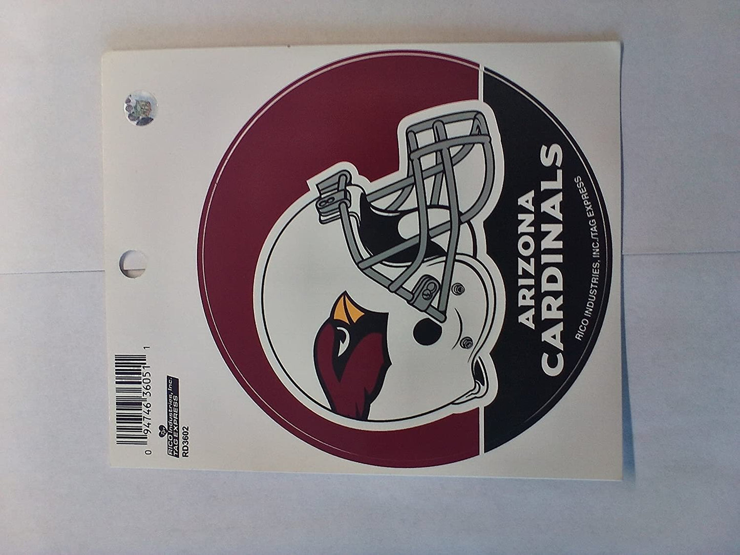 Arizona Cardinals 4 Inch Flat Vnyl Round Decal Sticker Auto Home