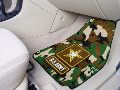 United States Army Military Front Floor Mats, Carpet Car Set, 18x27 Inch, Nylon, Set of 2