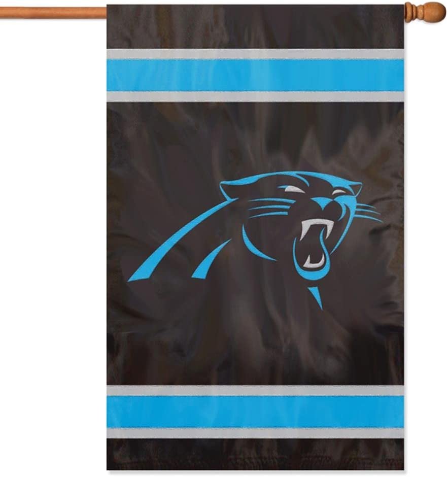 Carolina Panthers Premium Double Sided Banner Flag Applique Embroidered 28x44 Inches