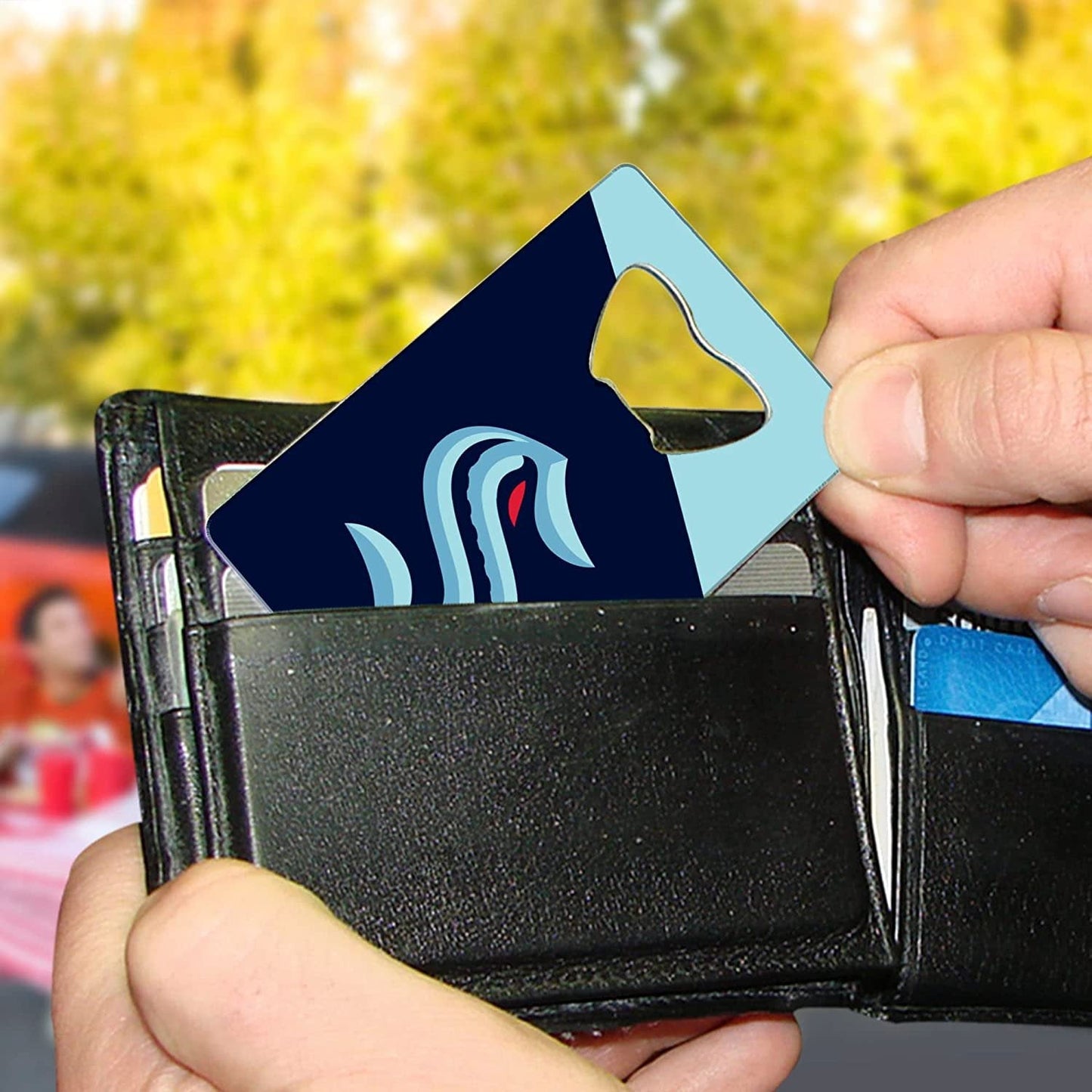 Seattle Kraken Heavy Duty Metal Bottle Opener Credit Card Size 2 x 3.25 Inch