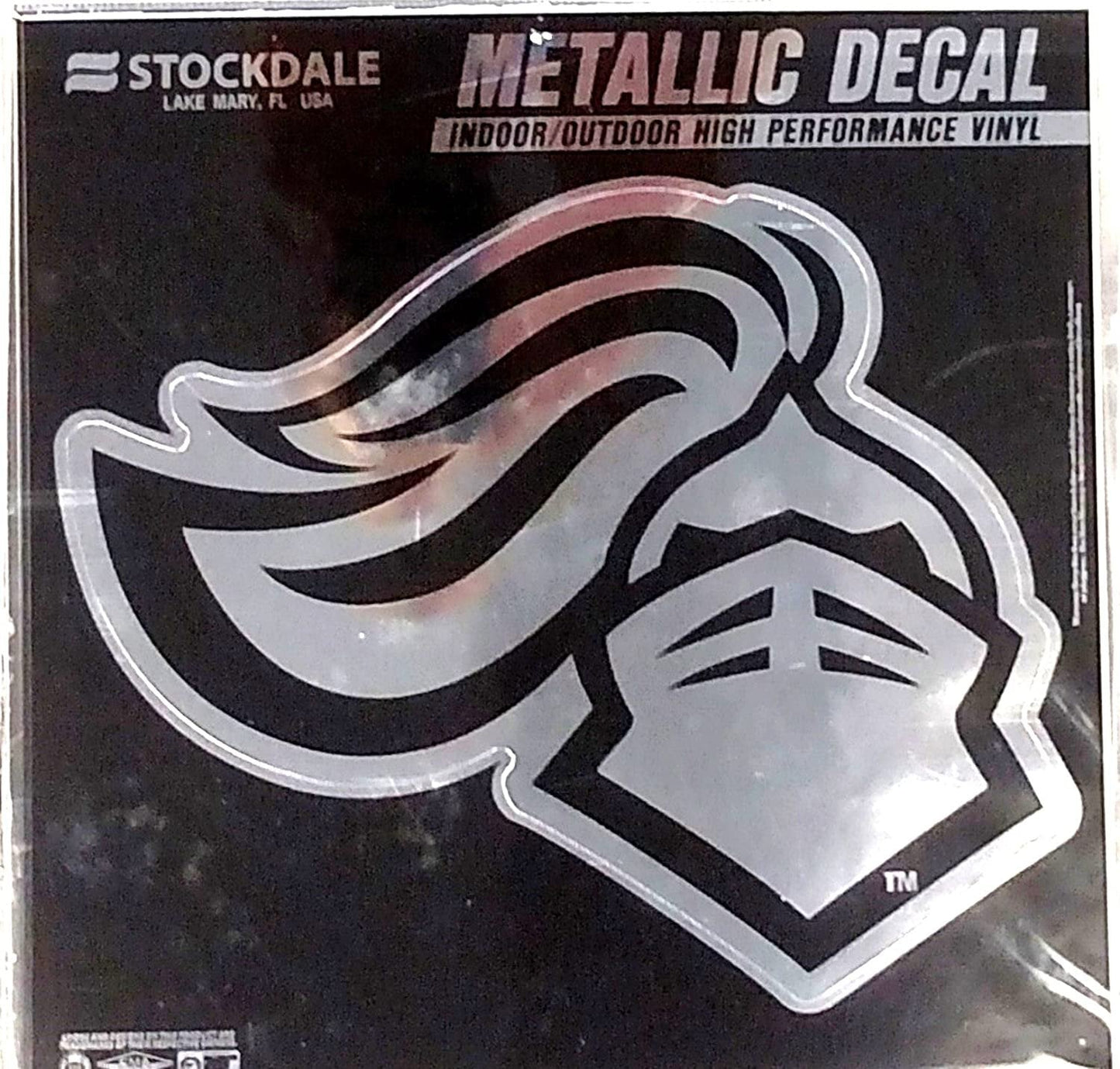 Rutgers University Scarlet Knights 6 Inch Decal Sticker, Metallic Chrome Shimmer Design