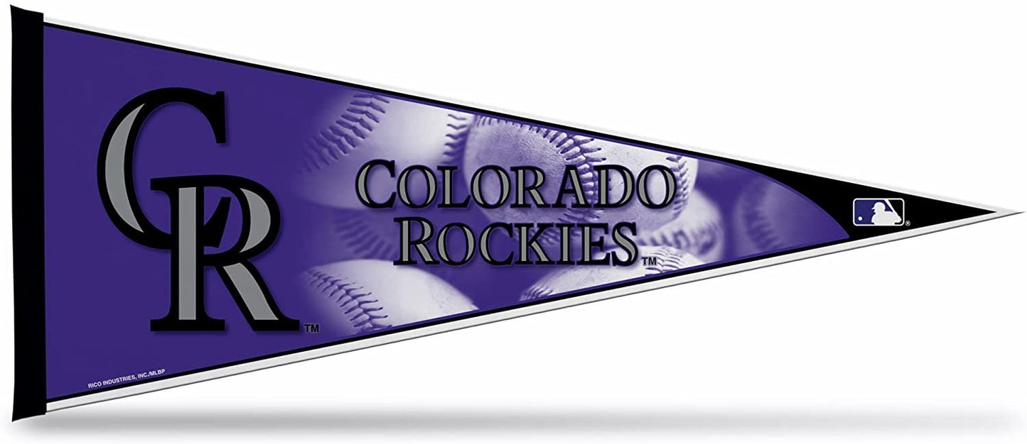 Colorado Rockies 12x30 Inch Super Soft Felt Pennant, Easy to Hang