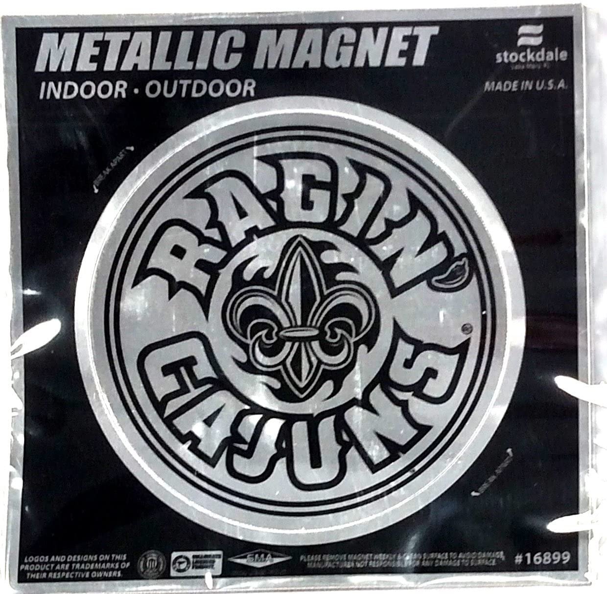 Louisiana at Lafayette Ragin Cajuns University of 6 Inch Magnet Metallic Shimmer Design