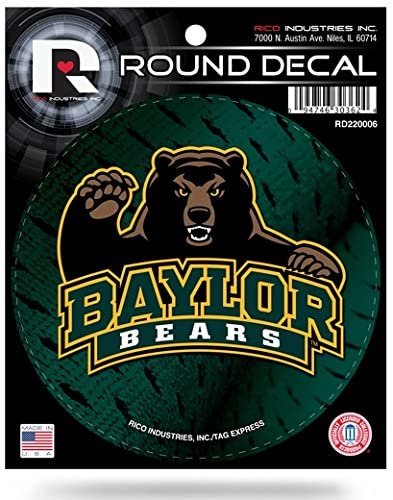Baylor University Bears 4 Inch Sticker Decal Round