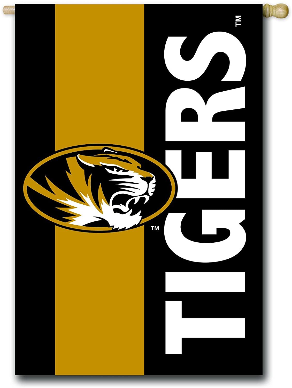 Missouri Tigers Double-Sided Embroidered Logo Applique Flag