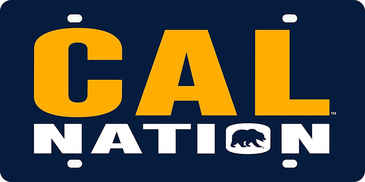 University of California Bears Cal Berkley Premium Laser Tag License Plate, Acrylic, Nation Design, 6x12 Inch
