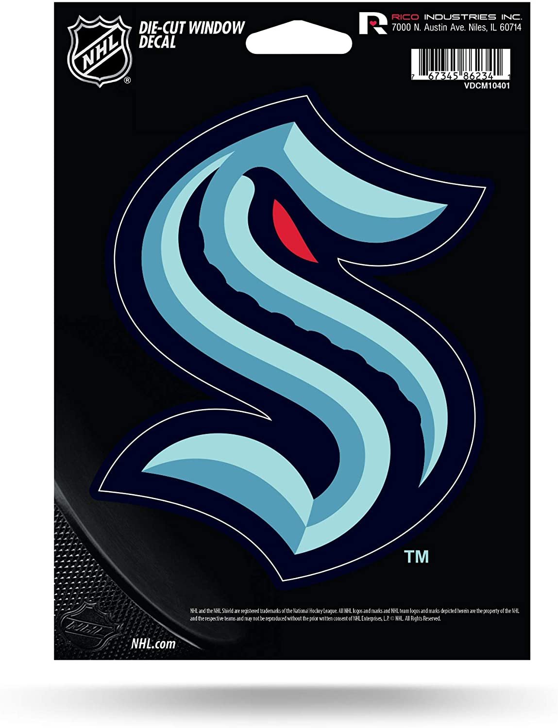 Seattle Kraken 5 Inch Die Cut Decal Sticker Flat Vinyl