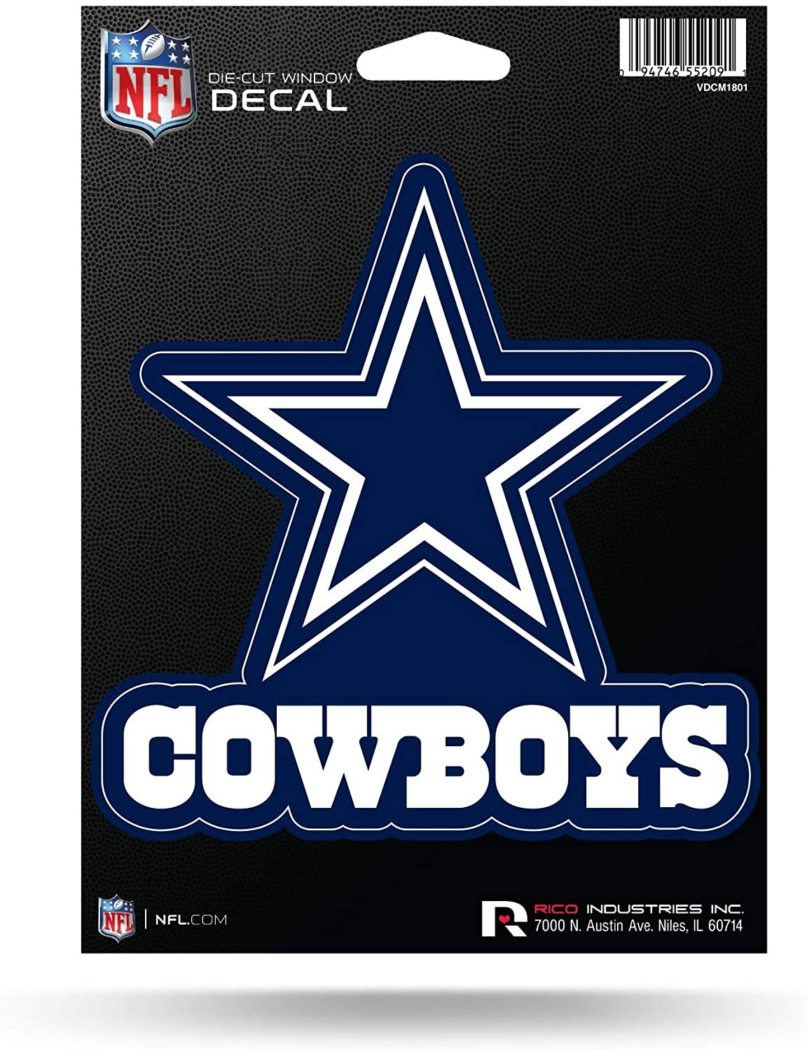 Dallas Cowboys 5 Inch Die Cut Flat Vinyl Decal Sticker Adhesive Backing