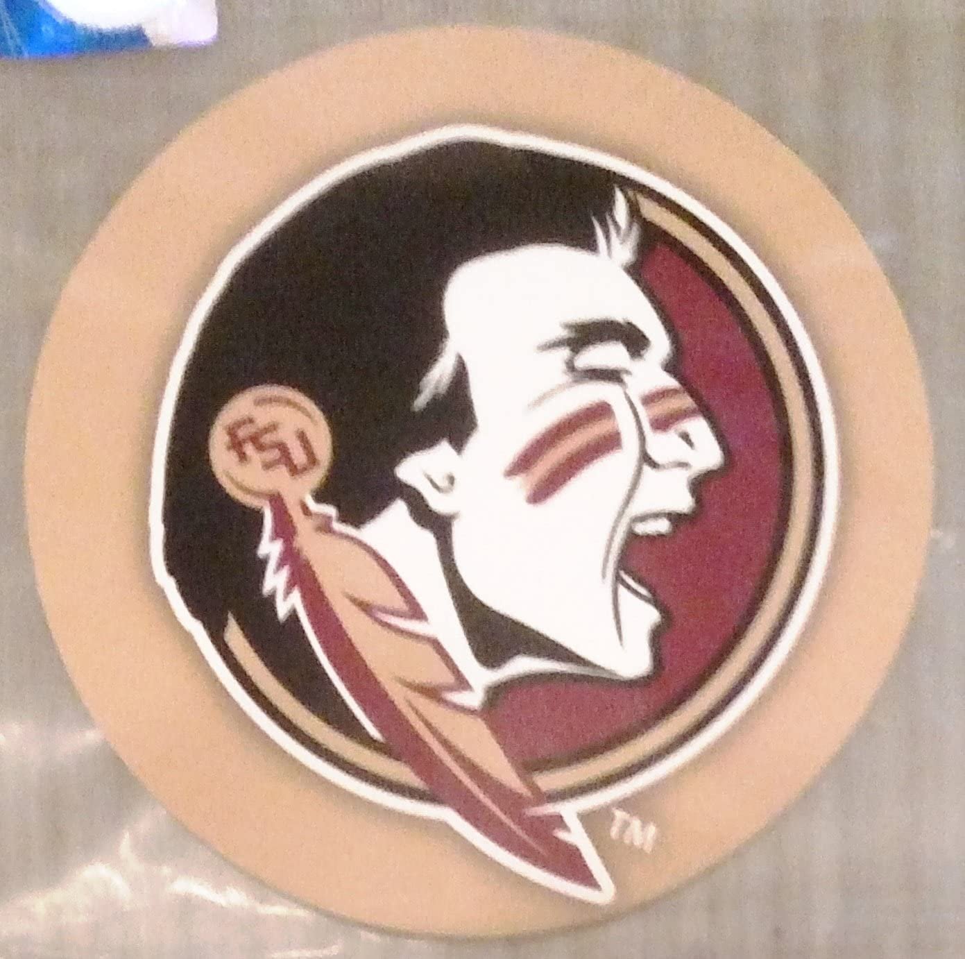 Florida State Seminoles FSU RR 4" Round Vinyl Decal Auto Home Glass University
