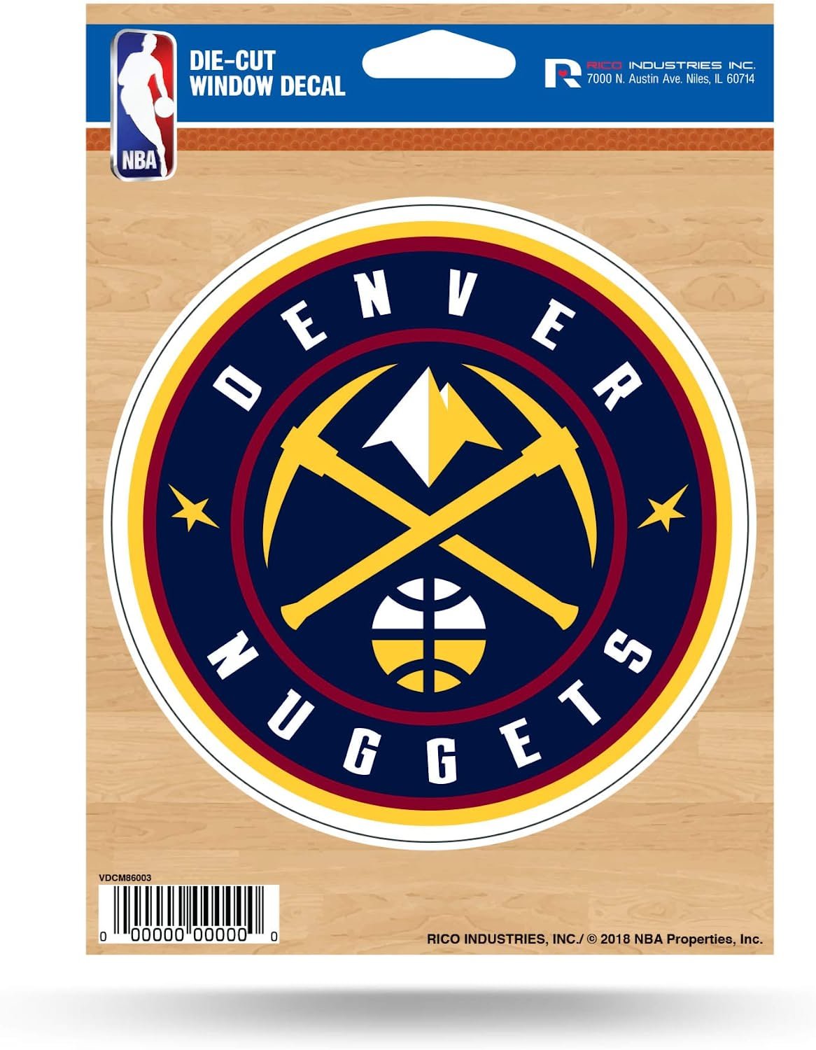 Denver Nuggets 5 Inch Decal Sticker Die Cut Flat Vinyl