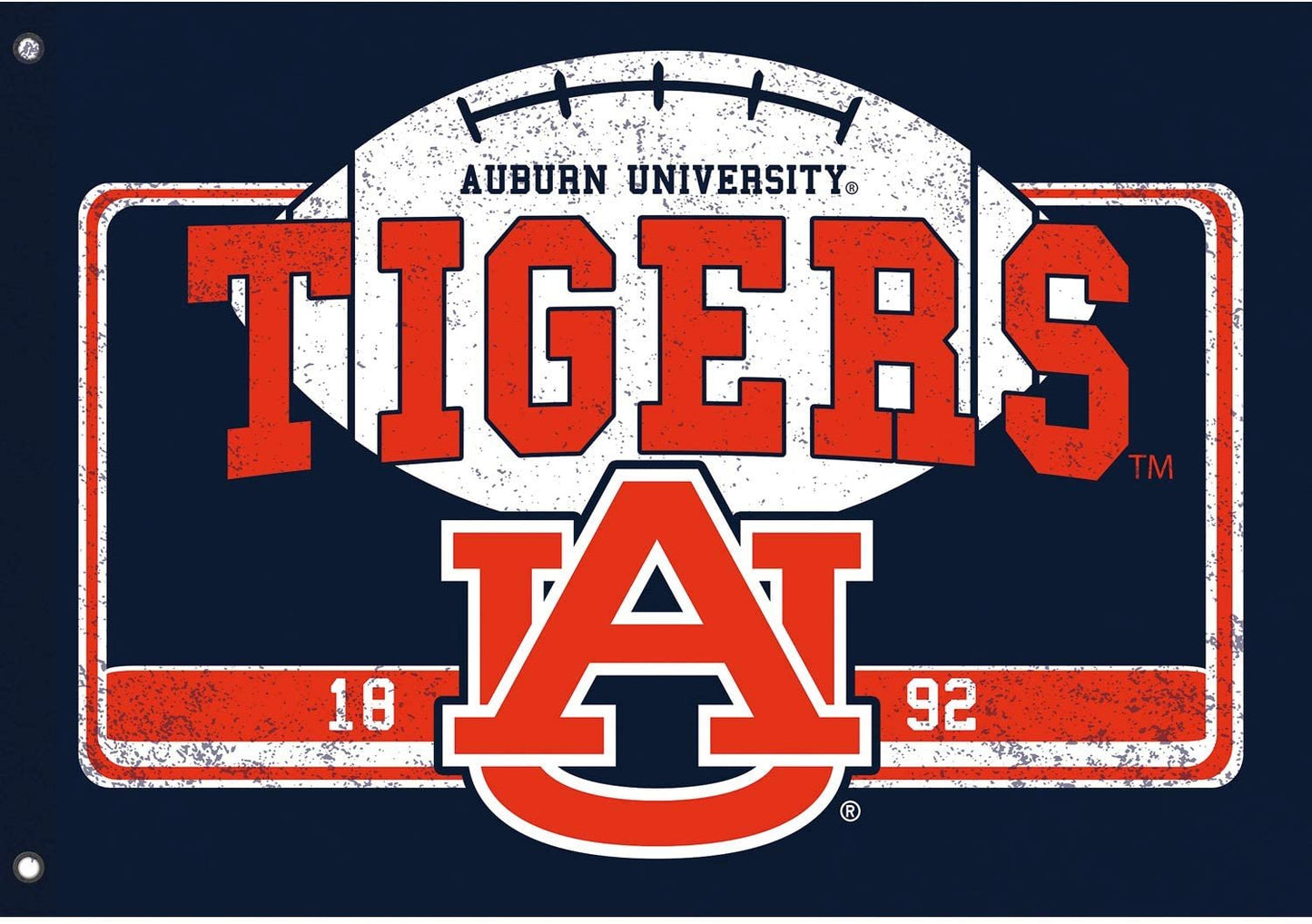 Auburn University Tigers Premium Double Sided Flag Banner, Estate Style, Linen, 36x52 Inch