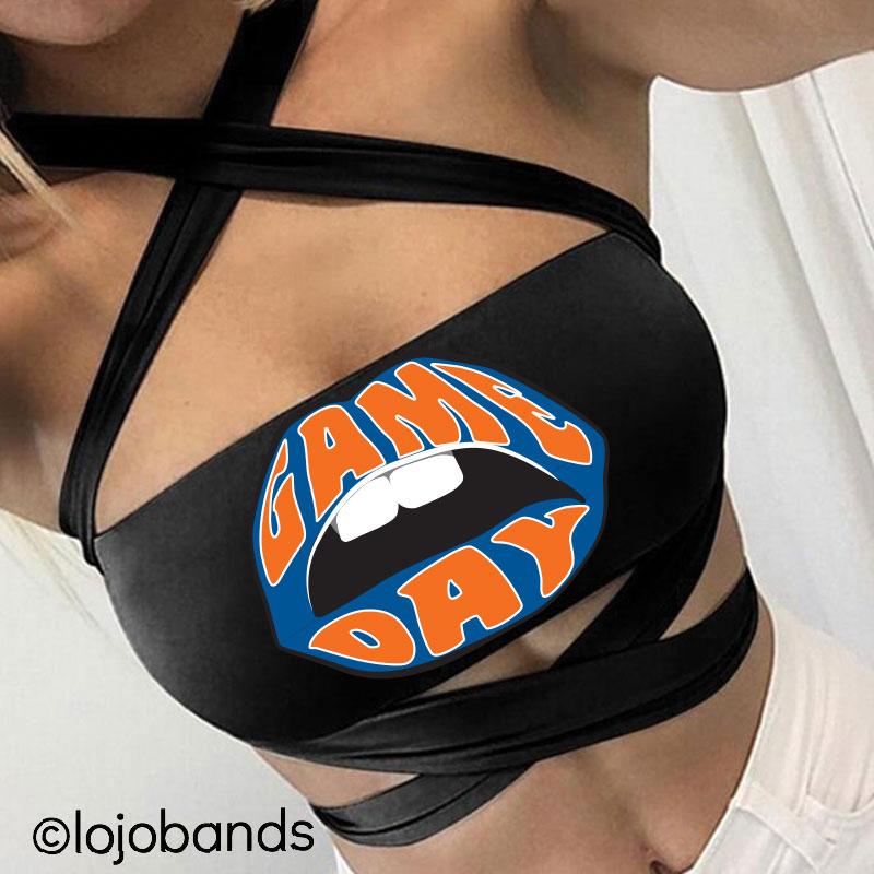 Royal Blue & Orange Game Day Multi Way Black Bandeau