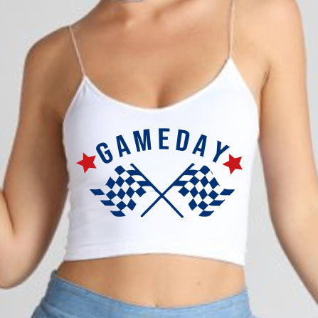 Navy & Red Game Day Spaghetti Tank