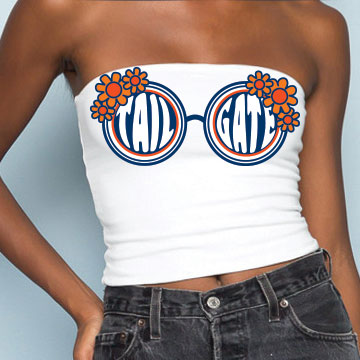 Navy & Orange Sunglasses Tube Top