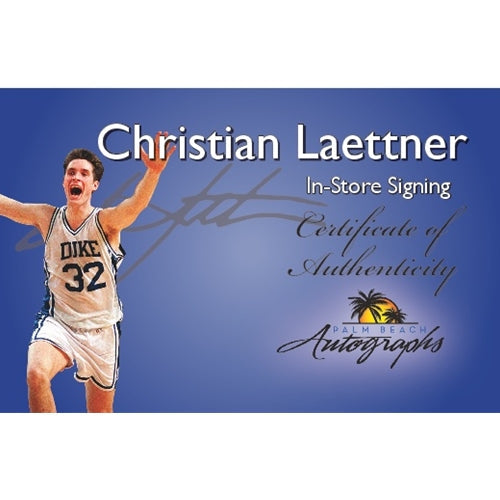 Christian Laettner Autographed Duke Blue Devils (White #32) Custom Jersey w/ "The Shot, 3/28/92"