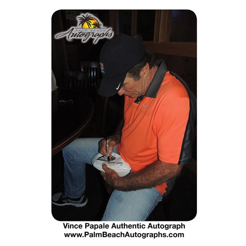 Vince Papale Autographed Philadelphia Eagles Logo Football w/ Multiple Inscriptions