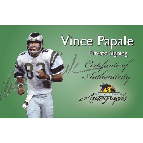 Vince Papale Autographed Philadelphia Eagles Logo Football w/ Multiple Inscriptions