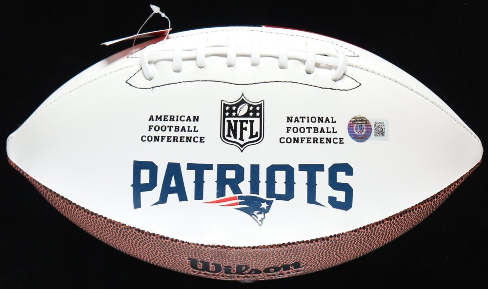 Corey Dillon Signed Patriots Logo Football (Beckett)