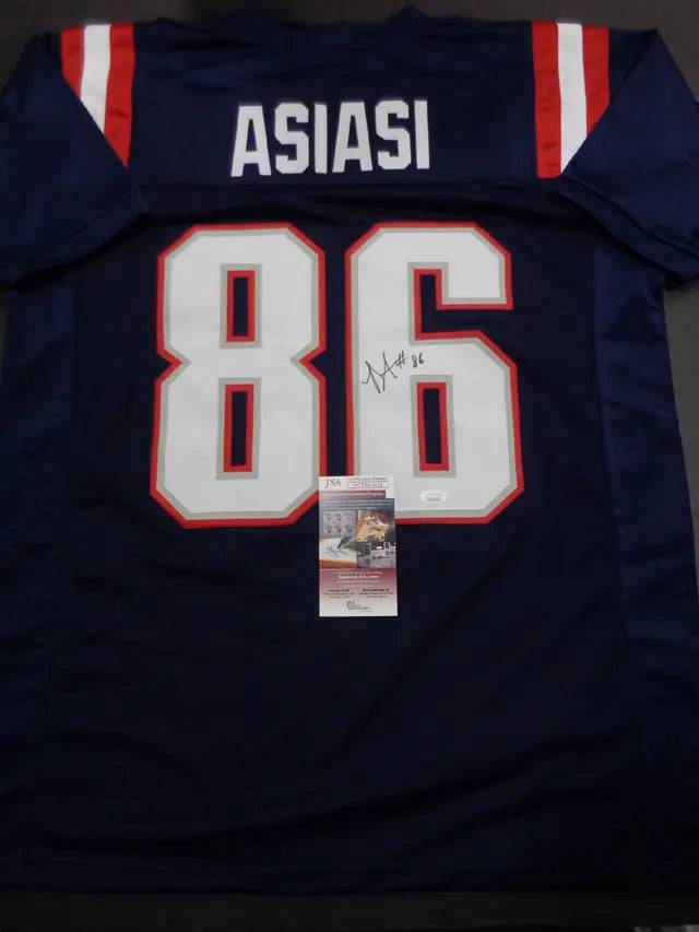Devin Asiasi New England Patriots Autographed Custom Football Jersey JSA W coa