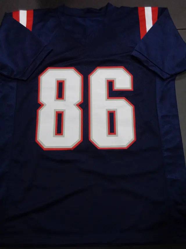 Devin Asiasi New England Patriots Autographed Custom Football Jersey JSA W coa