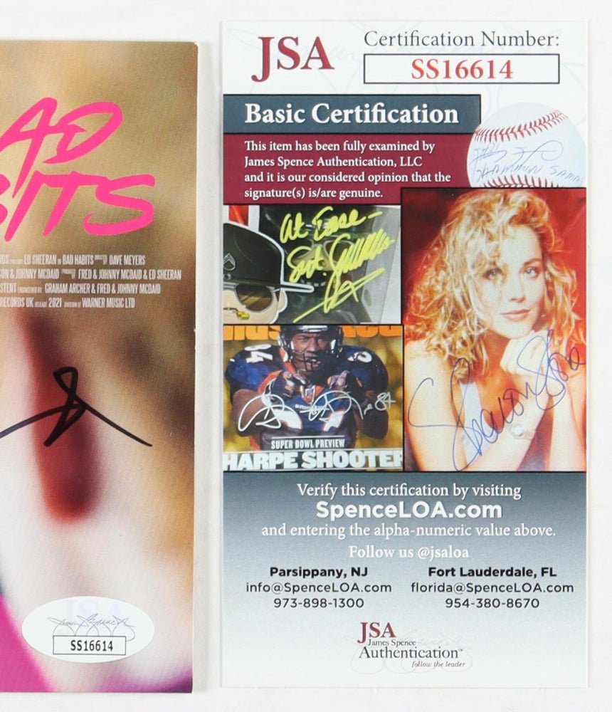 Ed Sheeran Signed "Bad Habits" CD Album With Disc (JSA)