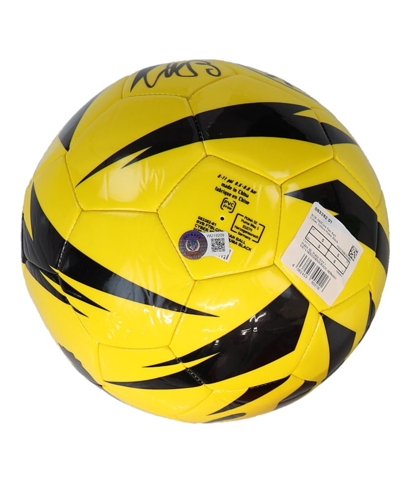 Erling Haaland Signed Borussia Dortmund Logo Soccer Ball (Beckett) Beckett Witnessed