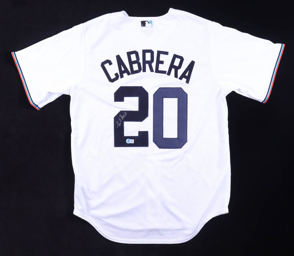 Miguel Cabrera Signed Jersey (Beckett) Miami Marlins