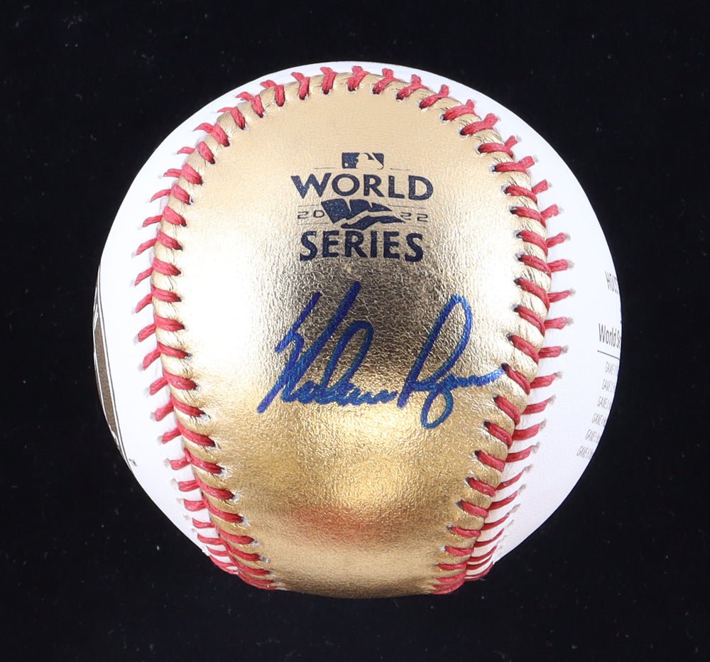 Nolan Ryan Signed 2022 World Series Baseball with Display Case (PSA | Graded 9.5)