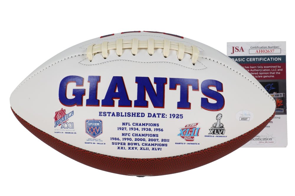 Odell Beckham Jr. Signed Giants Logo Football (JSA)