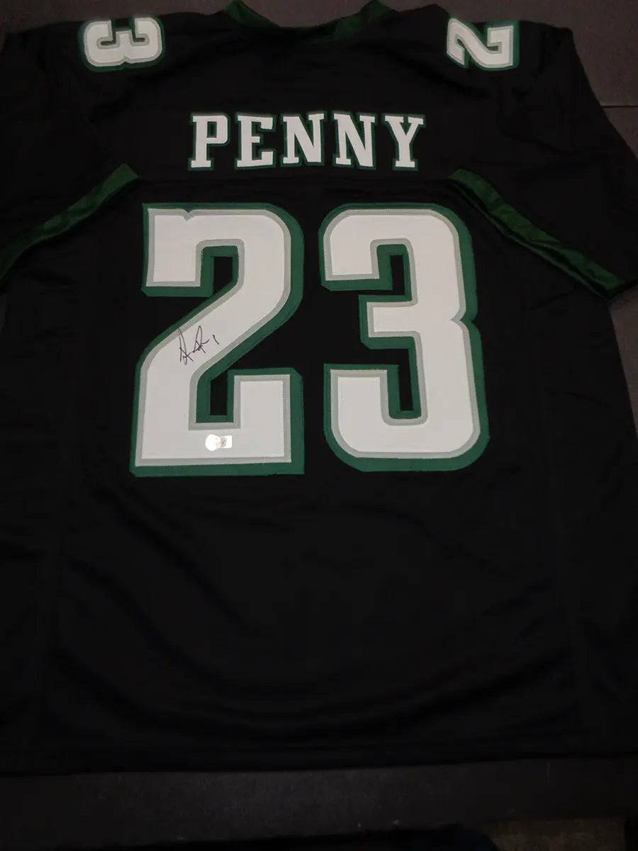 Rashaad Penny Philadelphia Eagles Autographed Custom Football Jersey Beckett Hologram