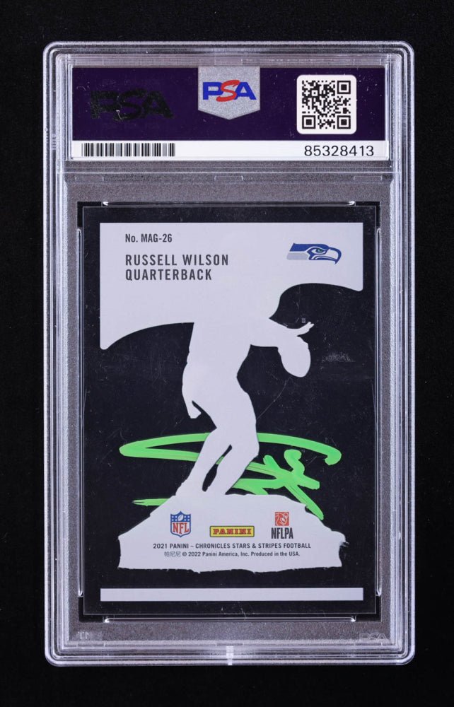 Russell Wilson Signed 2021 Panini Chronicles Magnitude #26 (PSA)