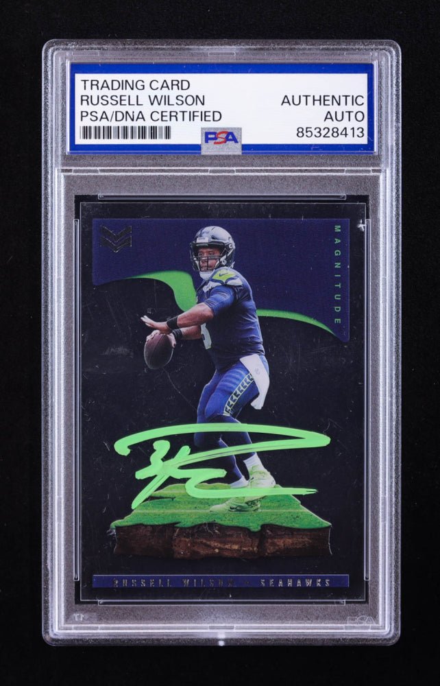 Russell Wilson Signed 2021 Panini Chronicles Magnitude #26 (PSA)