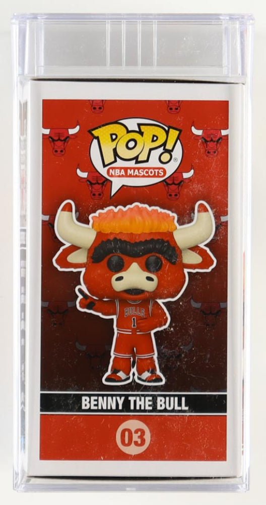 Scottie Pippen Signed Cut with Chicago Bulls #03 "Benny The Bull" Funko Pop! Vinyl Figure (PSA)
