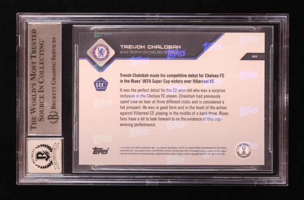 Trevoh Chalobah Signed 2021-22 Topps Now UEFA Champions League #003 RC (BGS | Autograph Grade 10)